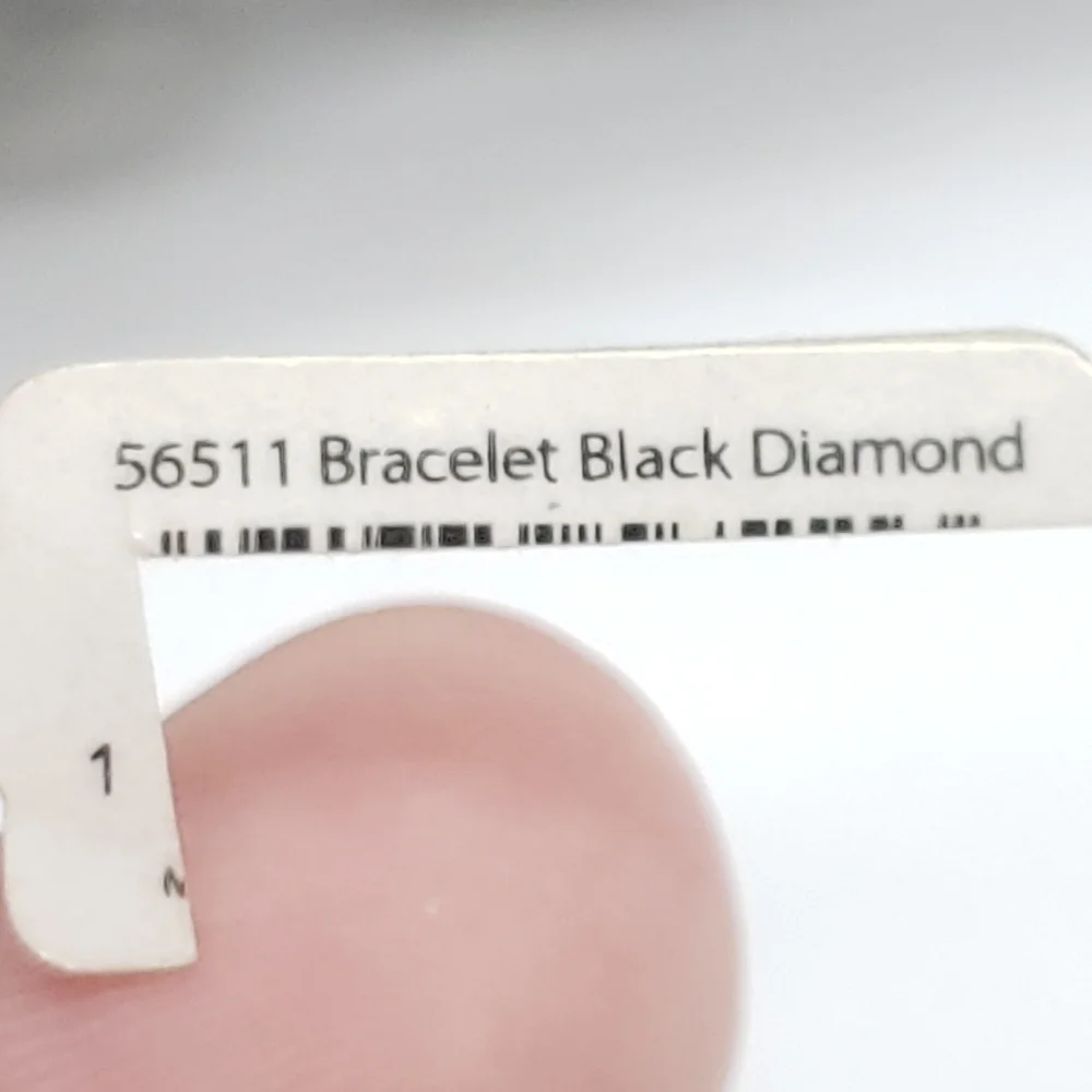 Black Diamond Glass Crystal Cord Bracelet
